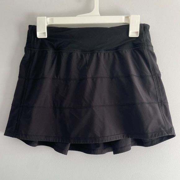 🍋Lululemon Pace Rival Mid-Rise Skirt Long Size 6 in Black - Picture 12 of 13